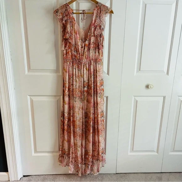 Anthropologie HD in Paris Sidra Asymmetrical Floral Dress, Size 8 - Picture 4 of 7